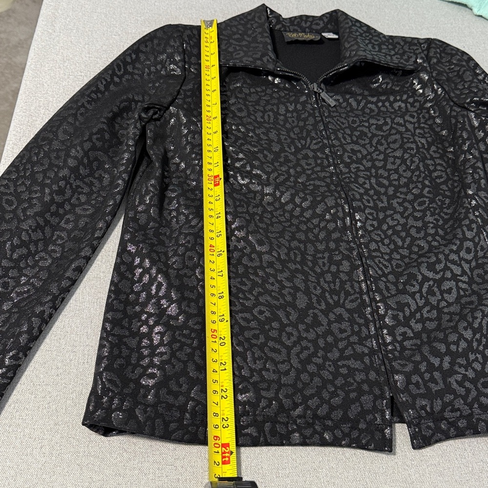 Bob Mackie Lurex Animal Patterned Zip front Jacket SZS. - Picture 8 of 14